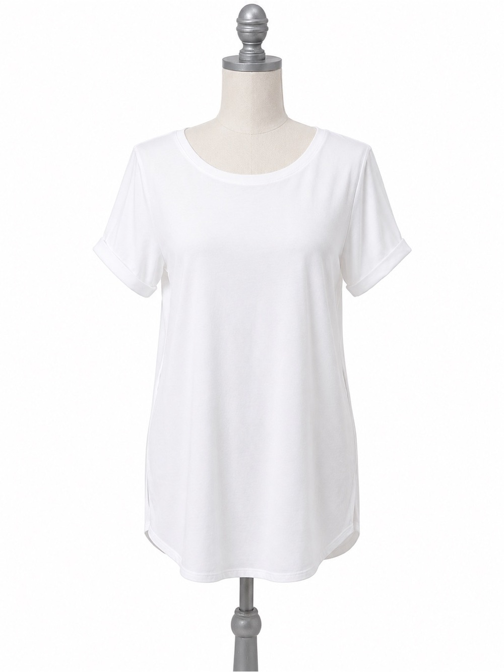 Soft Surroundings White Short Sleeve Women's Tee, Size L